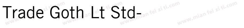 Trade Goth Lt Std字体转换